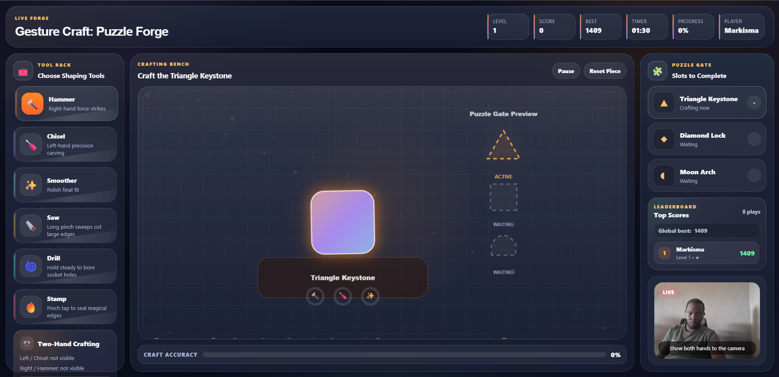 Gesture Craft Puzzle Forge